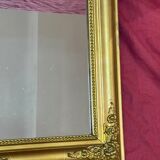 Small mirror of fireplace stucco gilded wood XIX eme 40x55cm