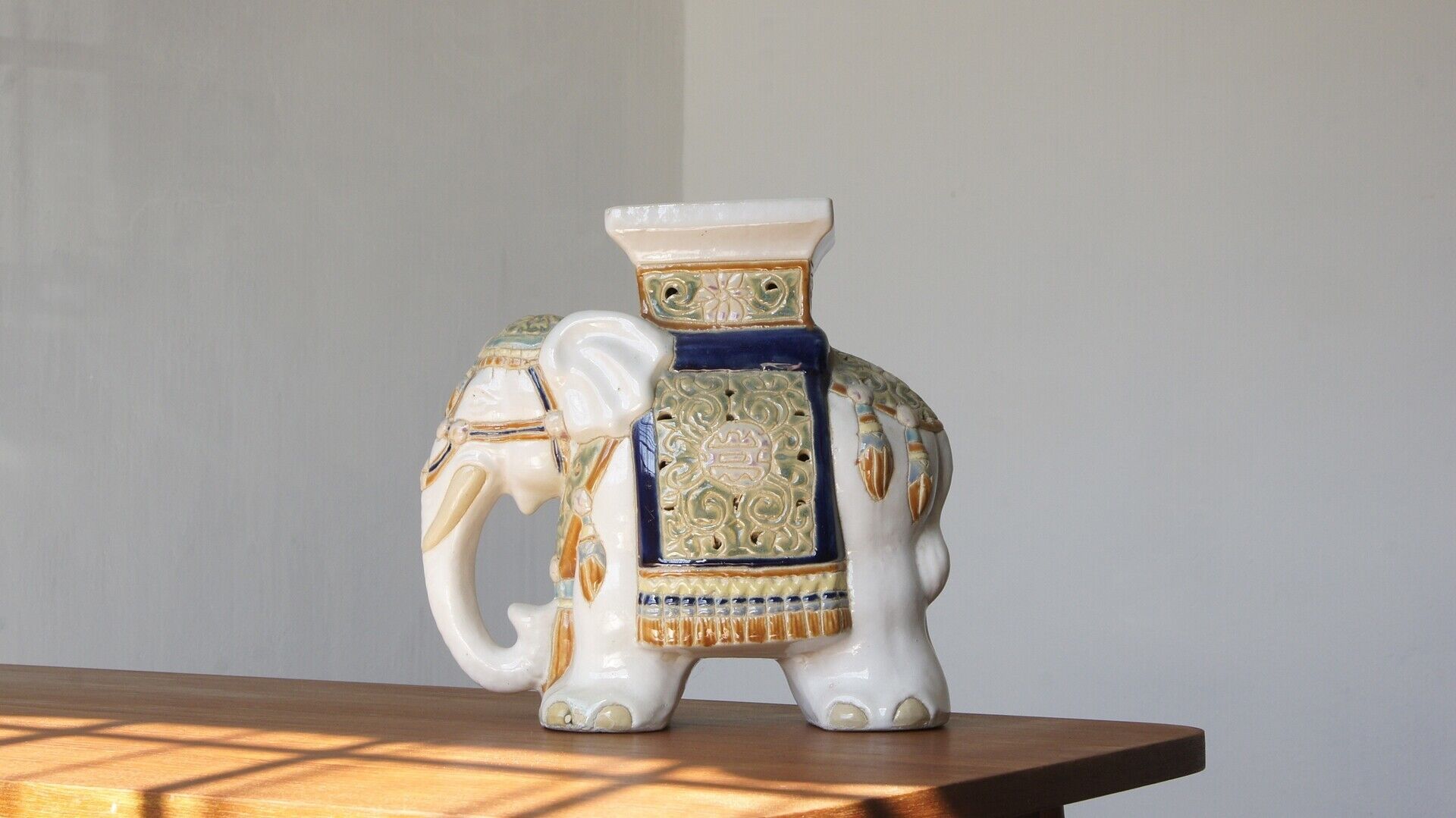 Ceramic elephant flowerbed, 1960s