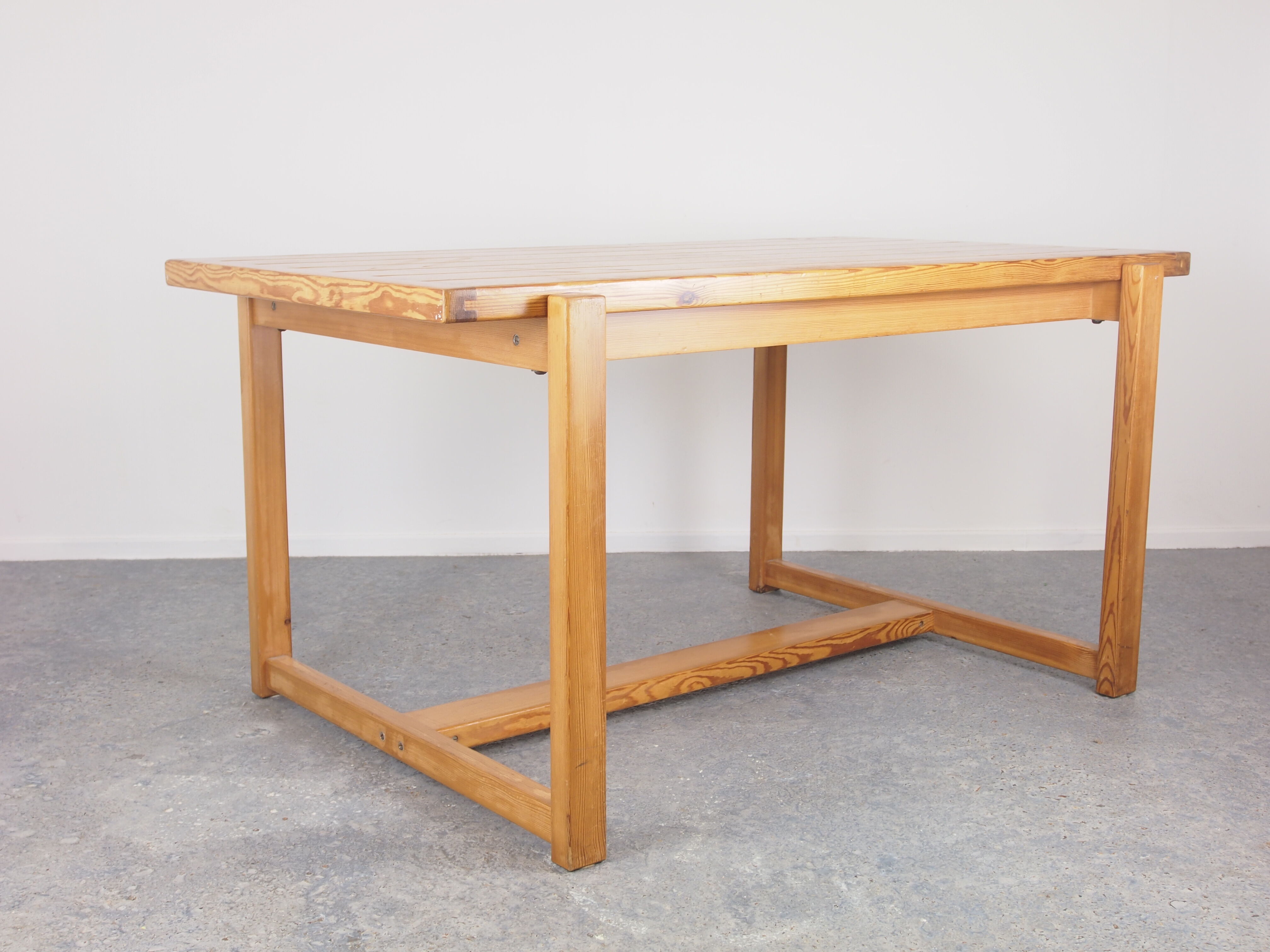 Vintage pine Scandinavian dinner set by Hugo Svensson for Bjarnums Mobelfrabiker