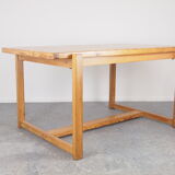 Vintage pine Scandinavian dinner set by Hugo Svensson for Bjarnums Mobelfrabiker