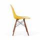 Set of 4 DSW chairs by Charles Eames - yellow fibreglass edition by Herman.