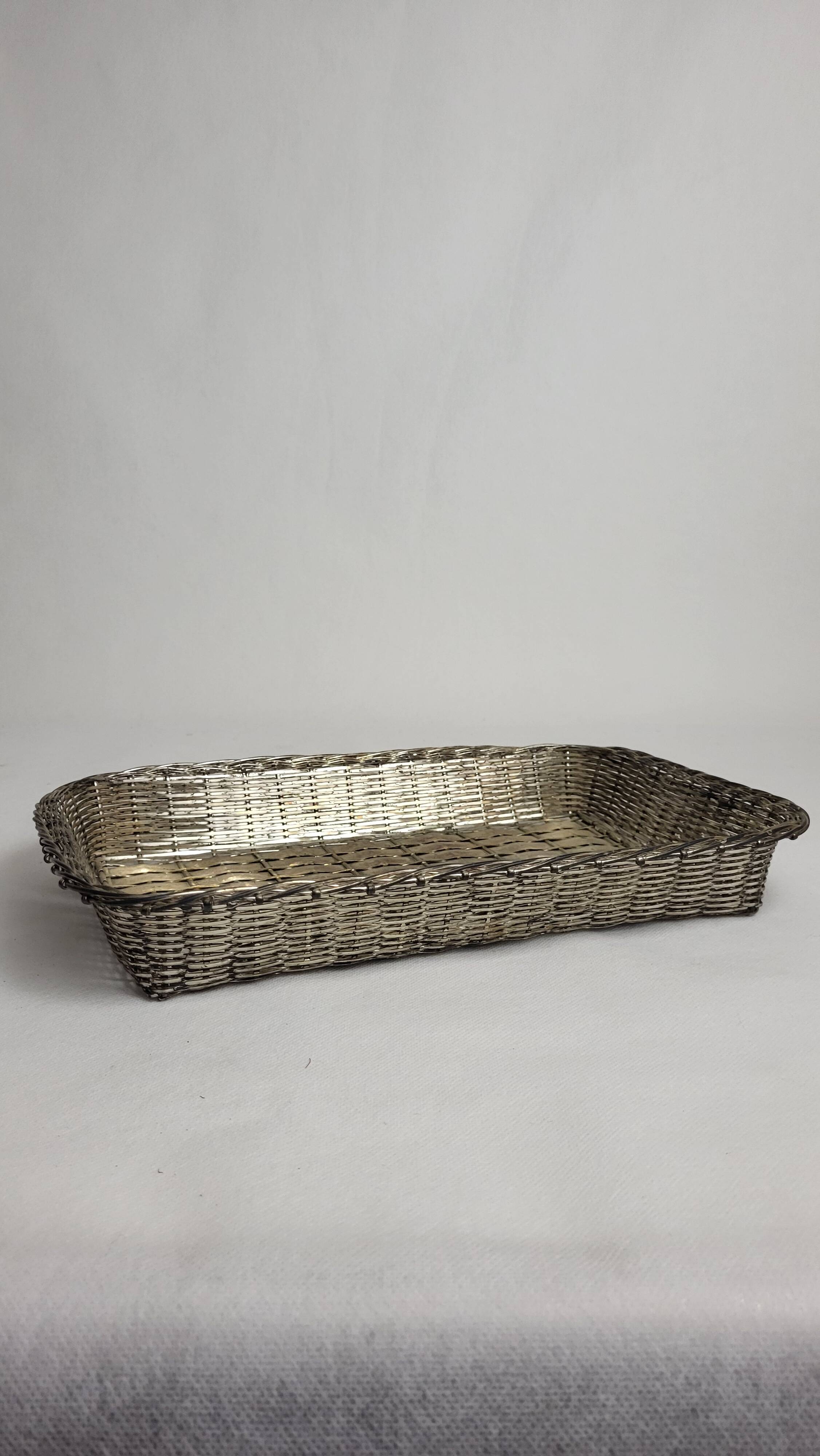Silver metal basket