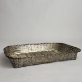 Corbeille en métal argenté