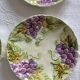 Lot of 4 Onnaing barbotine plates with grapevine design.