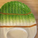 Asparagus barbotine service, 1 dish 6 plates