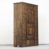 Cabinet de mariage peint en art populaire du XVIIIe siècle