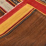 Soft Earthy Tones Kilim, 135x219Cm Bohemian Area Rug,