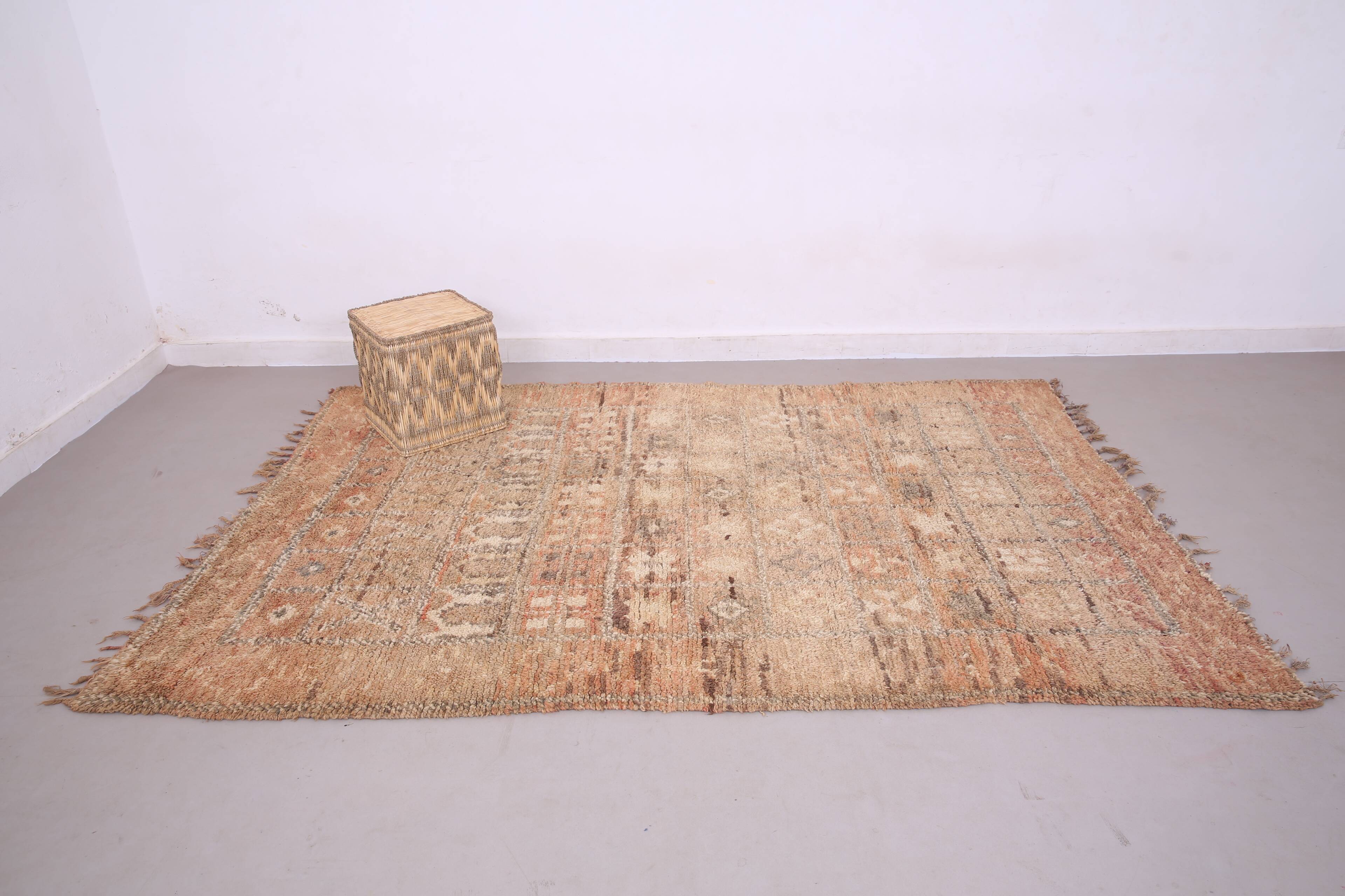 Peach Vintage Moroccan Rug 174 x 263 cm - Berber Wool Rug - Handmade rug