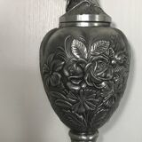 Ewer, Mauro Manetti art foundry, floral embossed decoration and bird's head handle