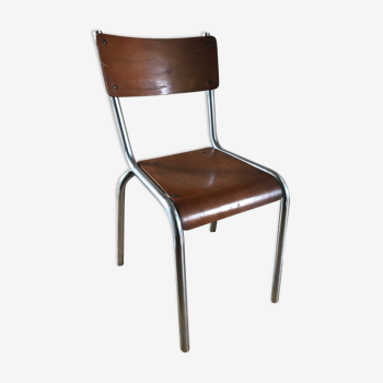 Mobilor steel and chrome school chair