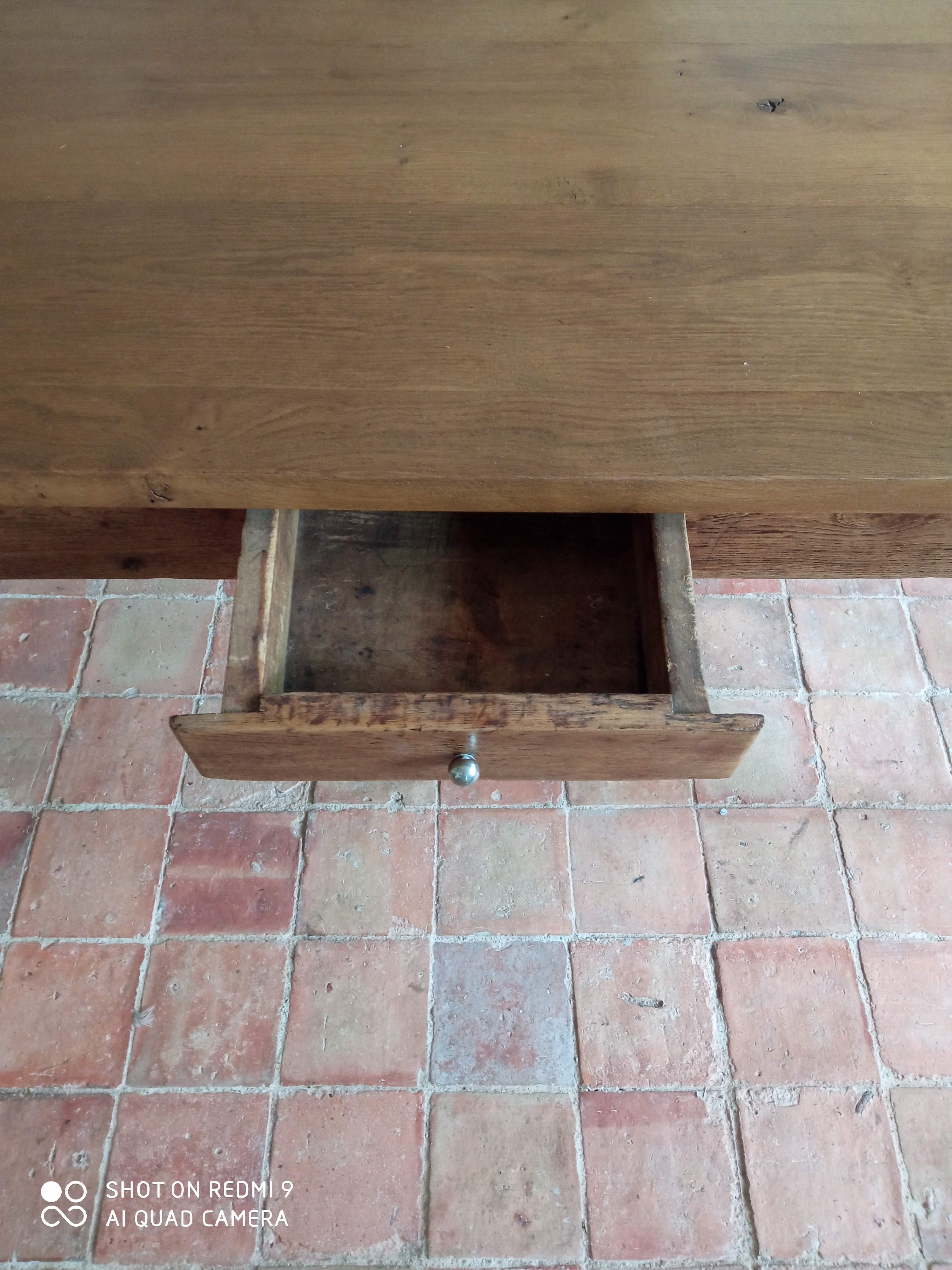 Old oak farmhouse table 80x226 cm