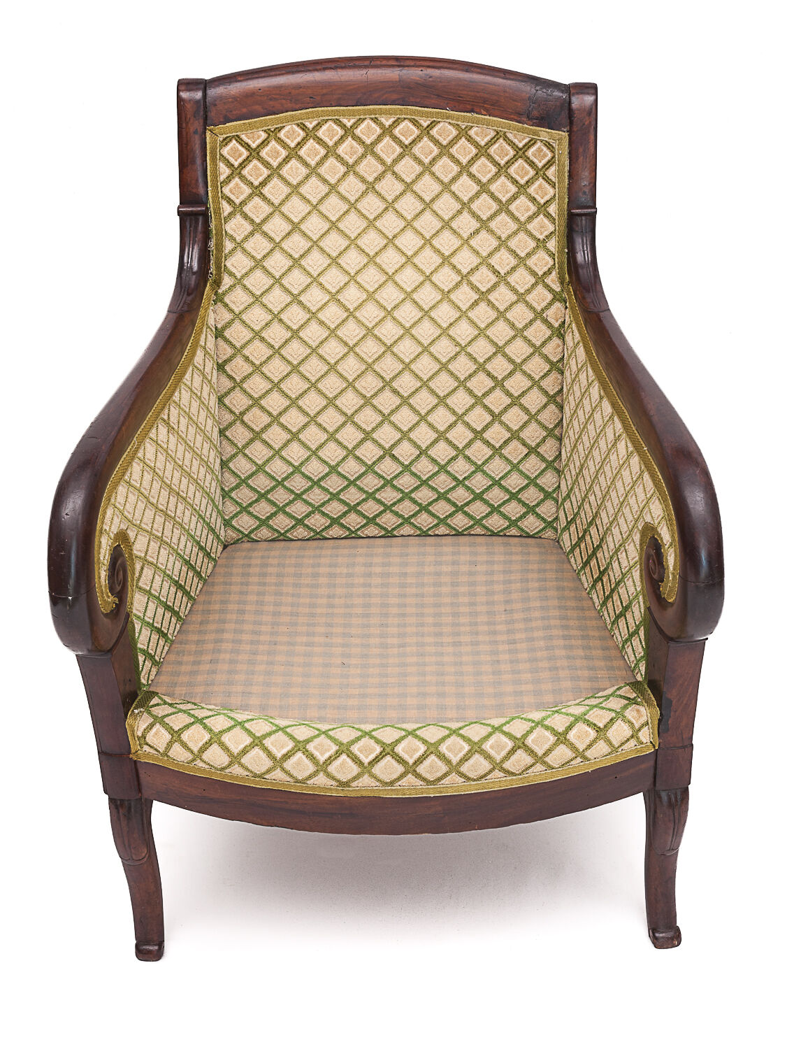 Duo of shepherdesses, Empire era. Silk velvet