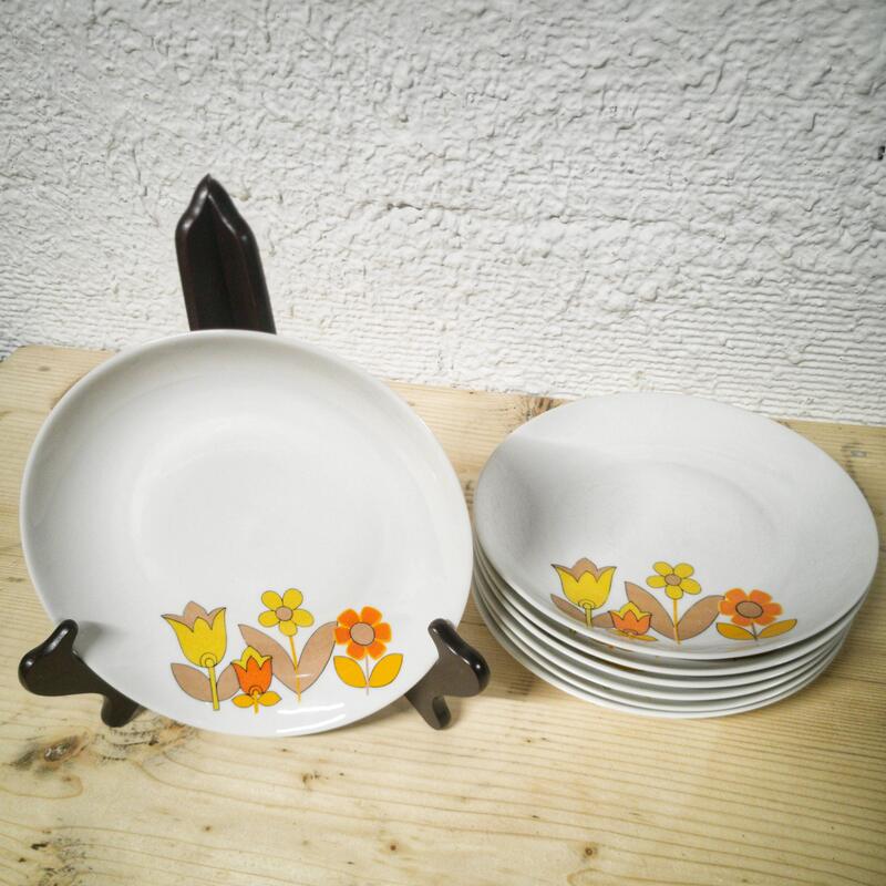 6 dessert plates Porcelaine L.Lourioux