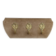 Vintage velvet coat rack with brass hooks
