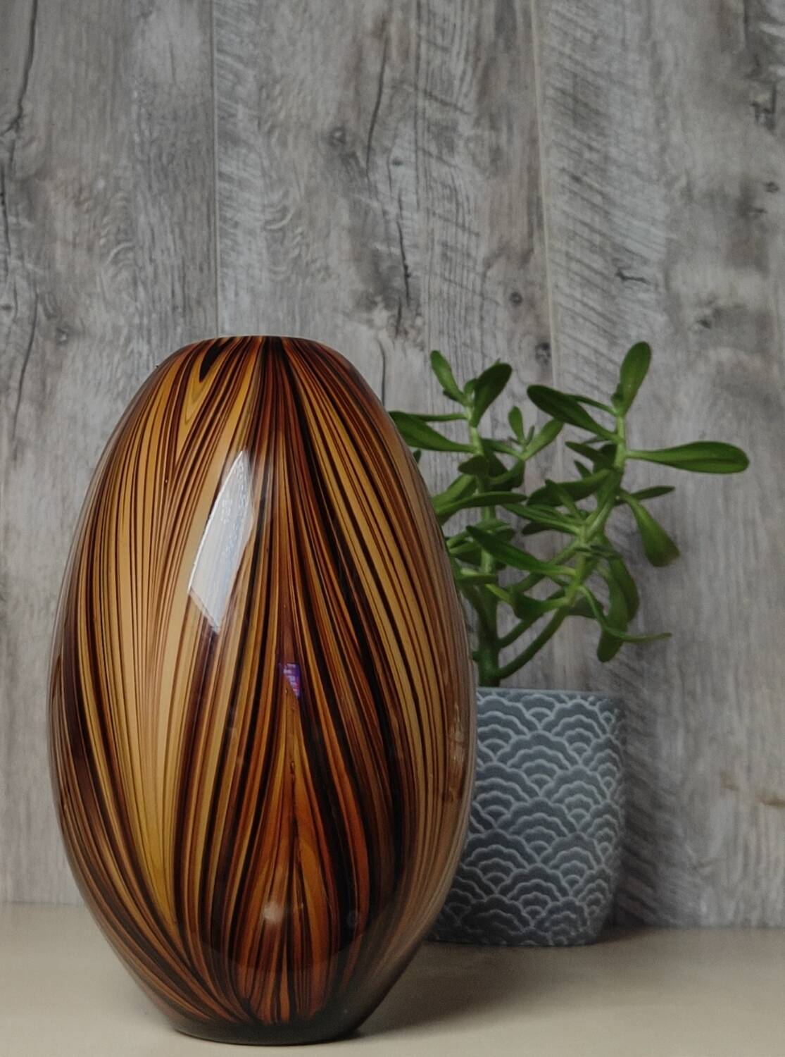 Striped Murano vase