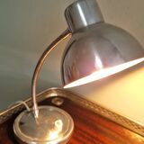 Polished aluminum desk lamp from the 1950s