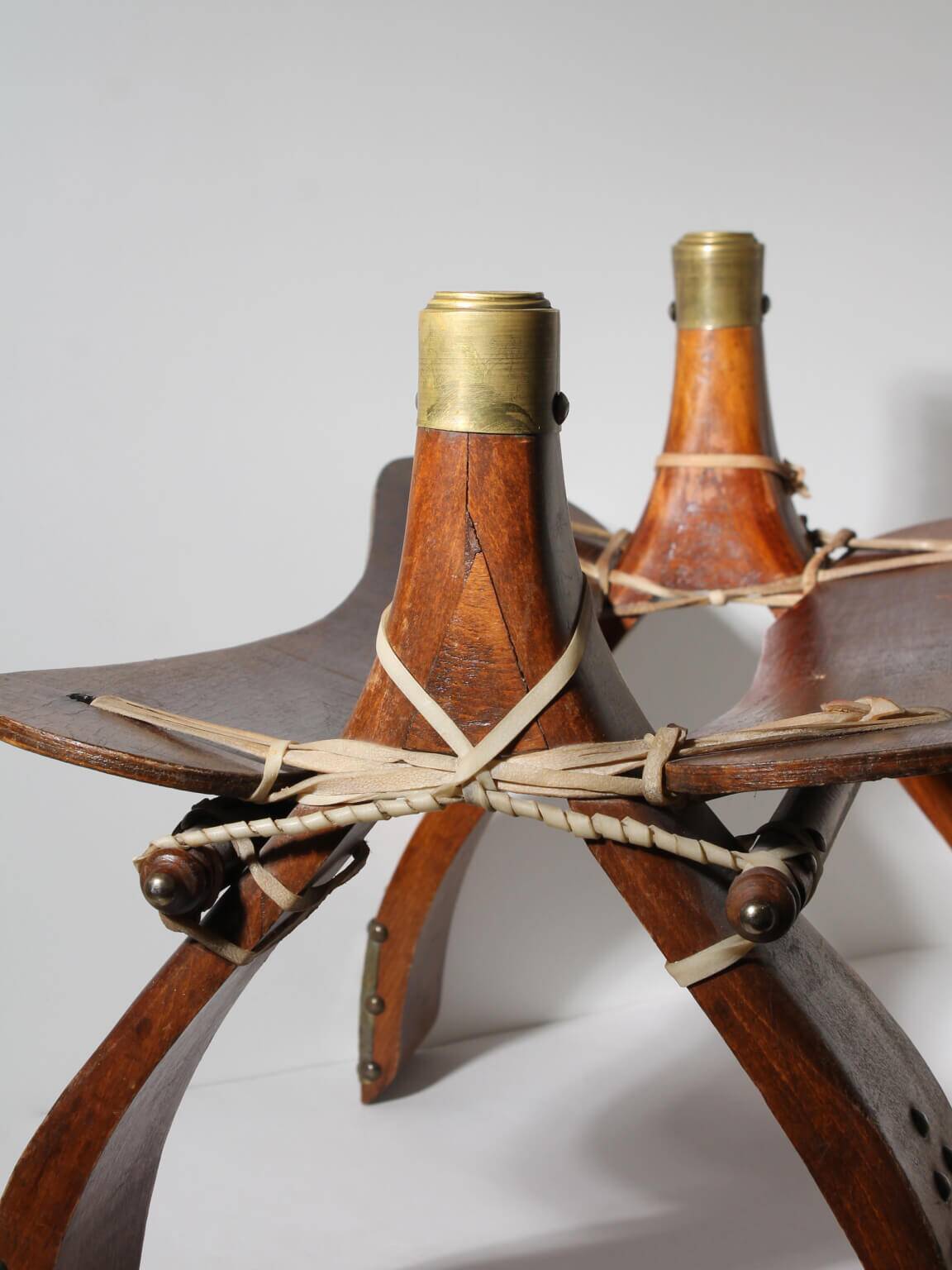 Brutalist Ottoman Camel Saddle Stool