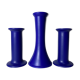 3 Vintage Candlestick Holders - Set of 3 Ceramic Candle Holders BLUE | Mid-Century Design by ODENSE