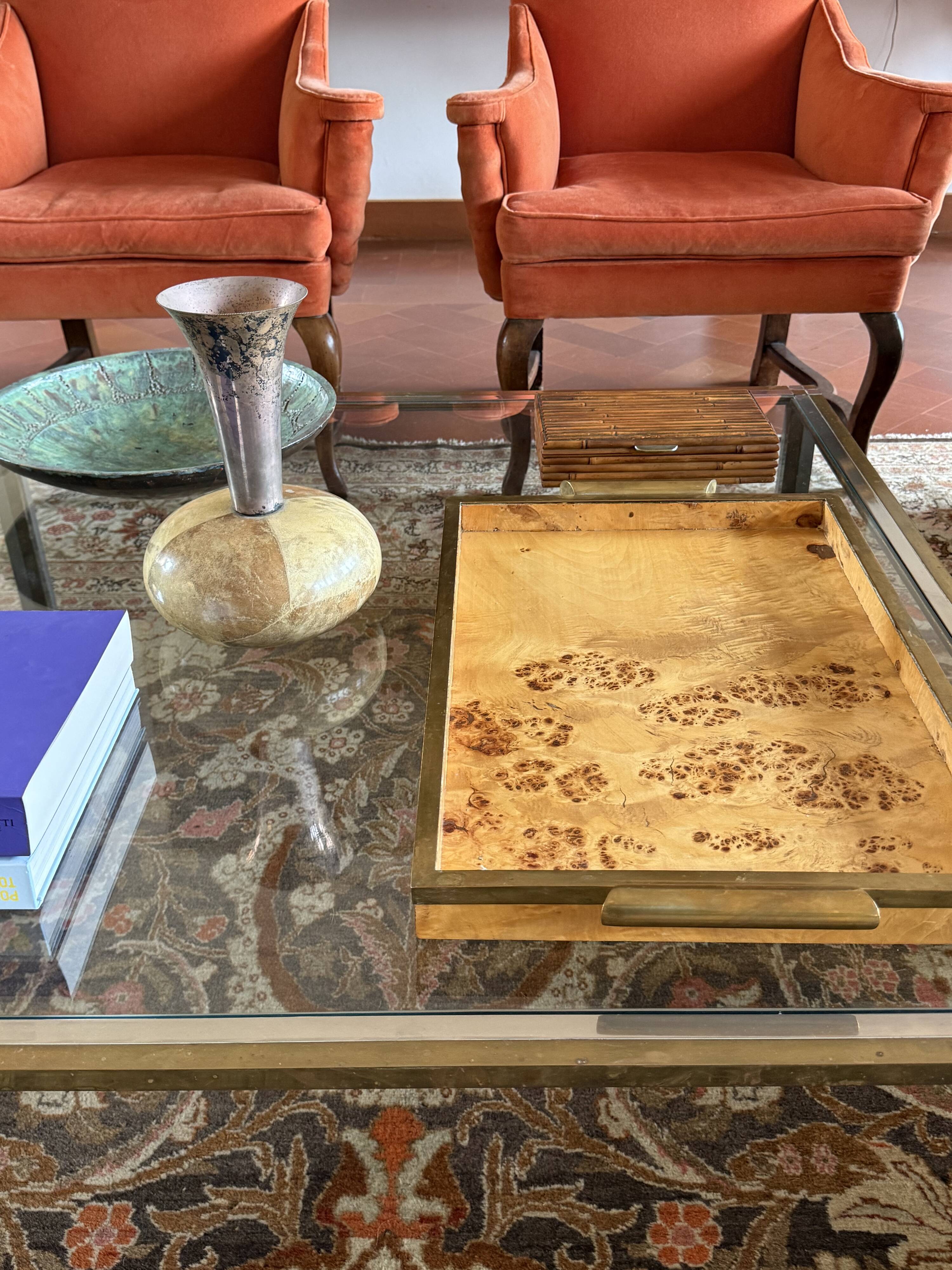 Hollywood Regency Lucite & Brass Picture Frame – In the Manner of Gabriella