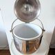 Sheffield Silver Ice Bucket in silver metal with hinged lid