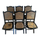 Set of 6 Roche Bobois folding chairs cannage dining room