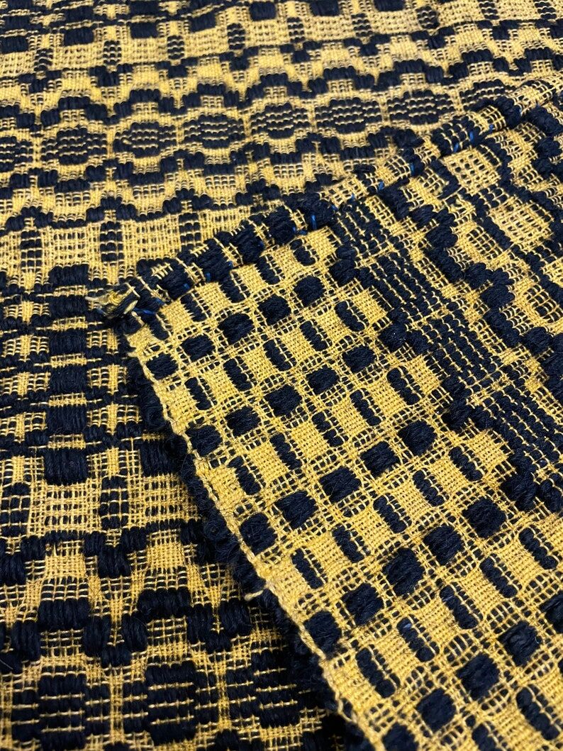 Romanian vintage carpet black design on a yellow background