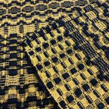 Romanian vintage carpet black design on a yellow background