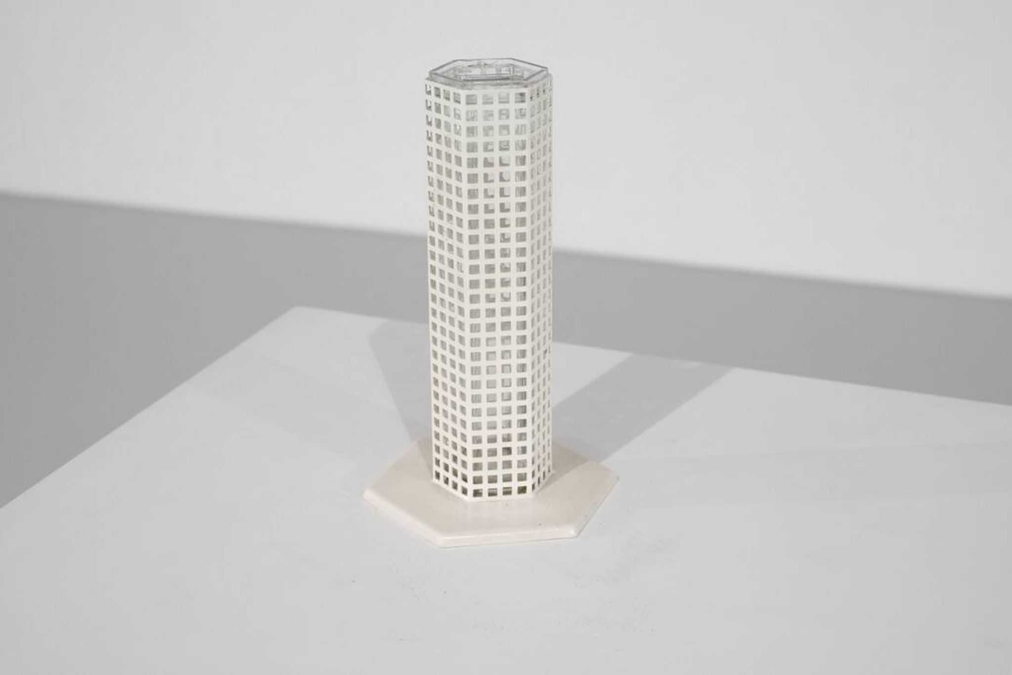 "Skyscraper" vase by Josef Hoffmann for Bieffeplast, Italy, 1980s.