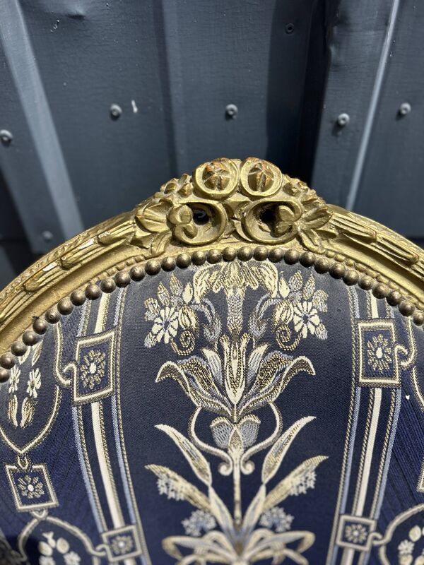 Fauteuil cabriolet doré Style néo-Directoire