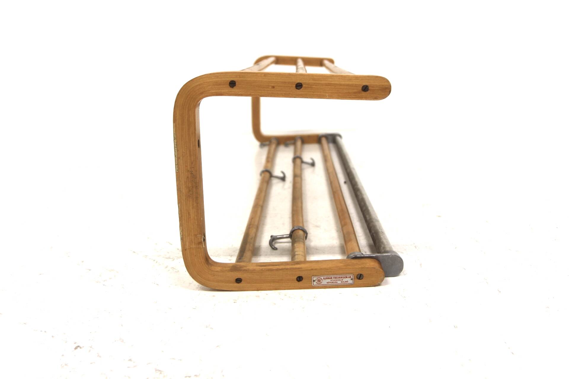 Scandinavian birch coat rack, Sweden, 1940