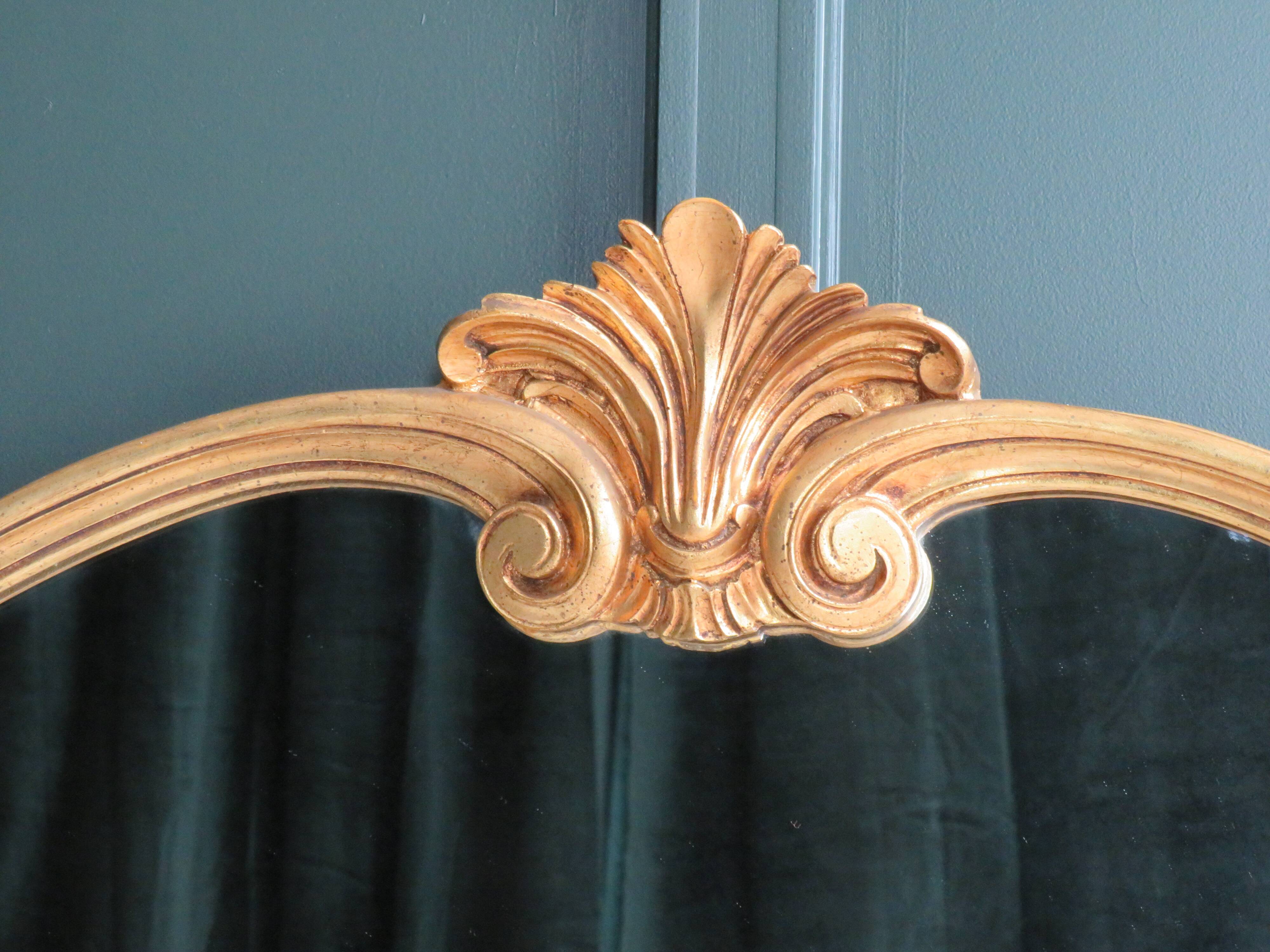 Old gilded Louis XV style mirror 145x82cm