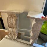 Set of 2 wooden consoles