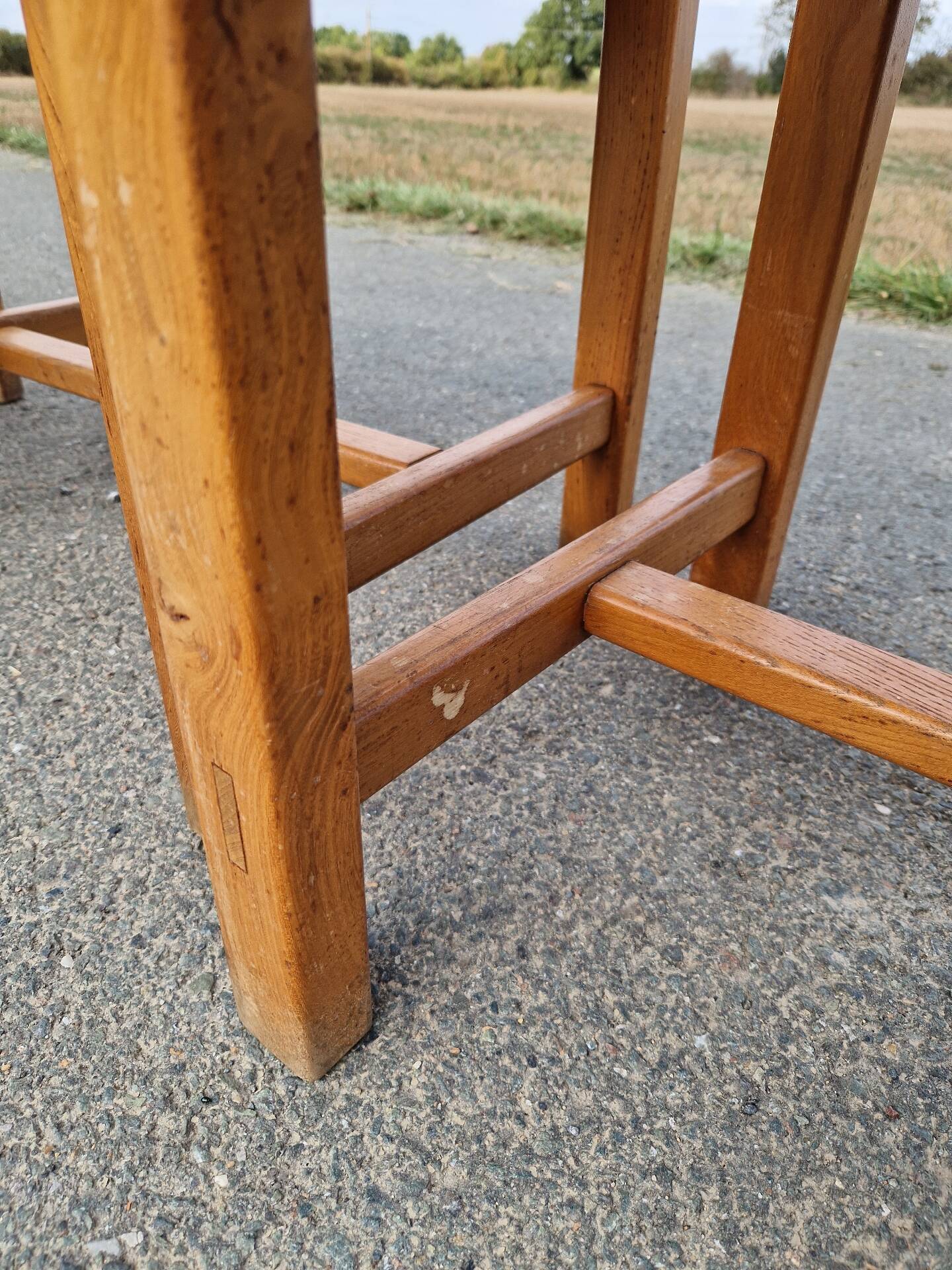 Set of 4 elm chairs from the Regain house.