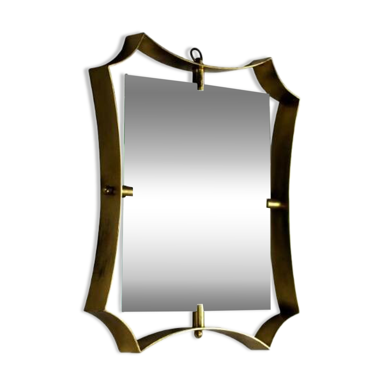 Italian Brass Mirror, 50s