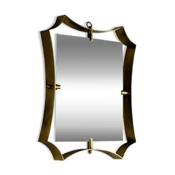 Italian Brass Mirror, 50s
