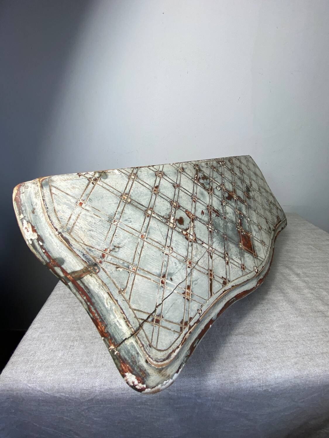 Florentine style wooden wall console