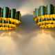 Pair of pendant lamps vintage Thorsten Orrling,solid brass, Suede 1960