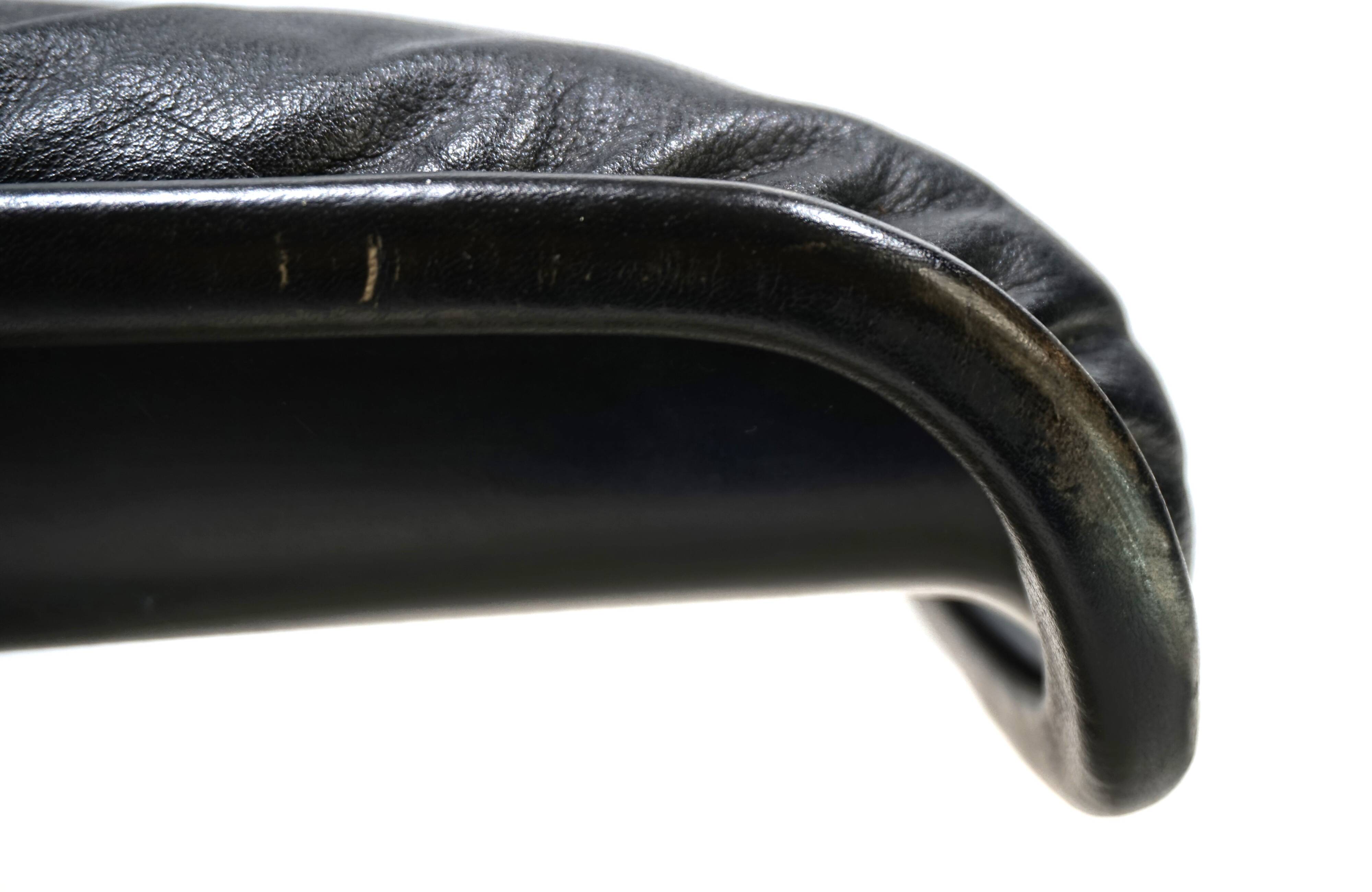 Wilhahn Delta set of 2 leather conference / dining chairs by Delta, 1960