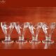 4 large water glasses or Evian ice cream cups