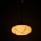 Art Deco Suspension with Beige Glass Shade and Twisted Stem - circa 1920-1930