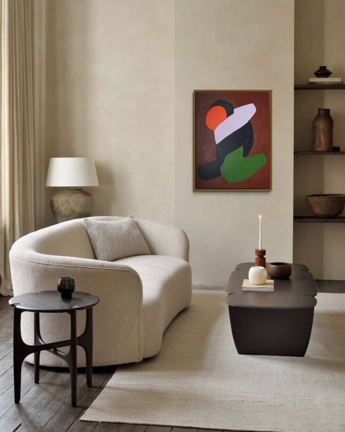 Lovers minimalist couple painting
