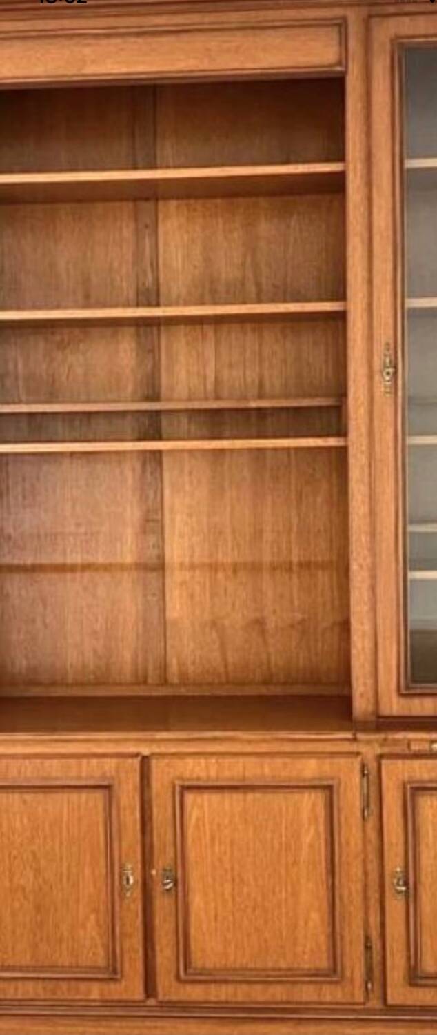 Large wooden library, large dressing room
