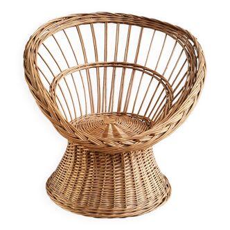 Vintage rattan armchair 1960