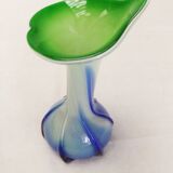 Murano Vase Vintage Floral Soliflore Calla Lily Blown Glass