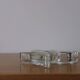 Pukeberg crystal glass candle holder "Tree" | Sweden | 1970s