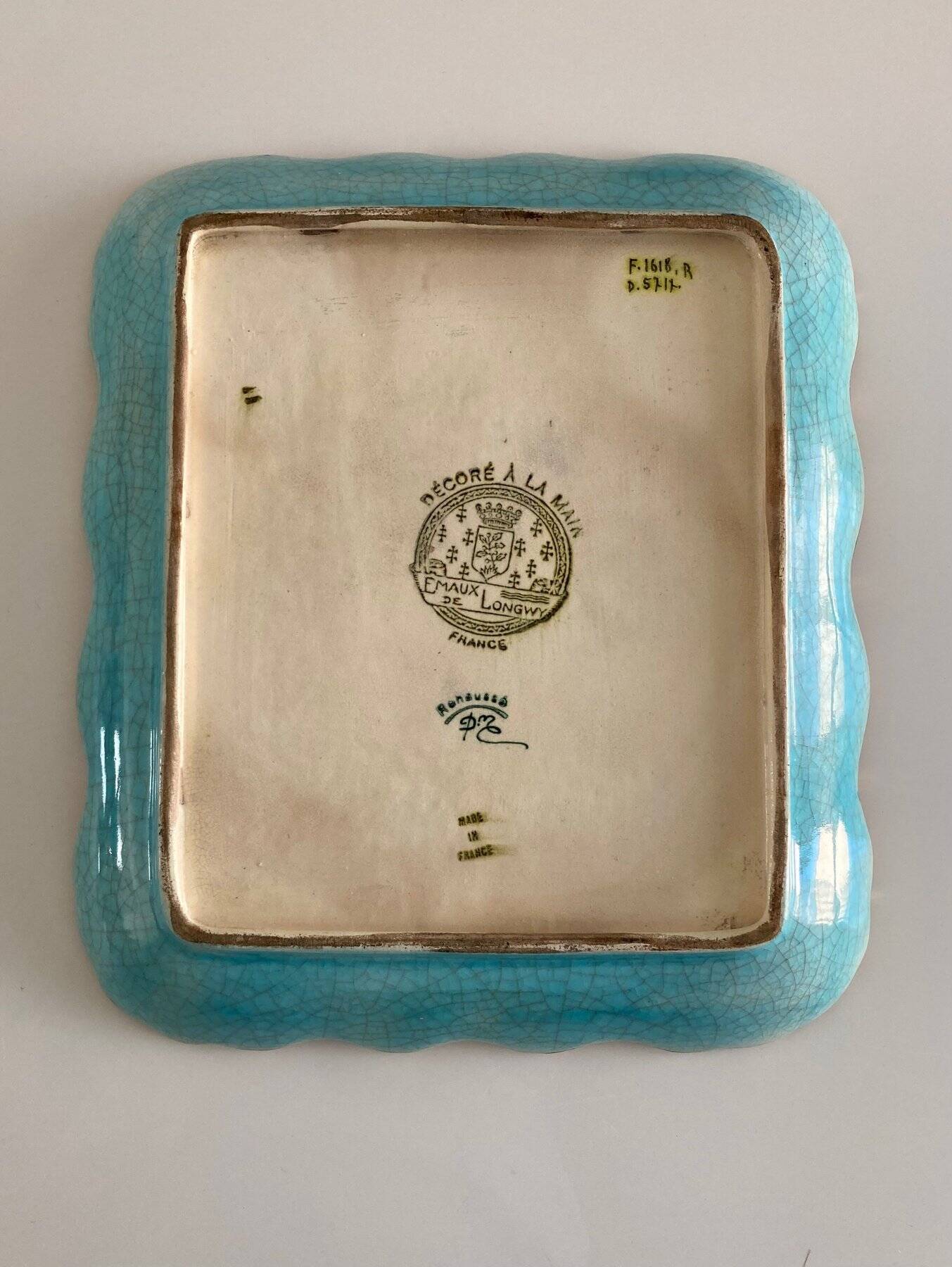 Decorative plate émaux longwy