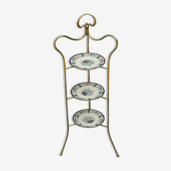 Art Nouveau Brass Fruit or Cake Stand