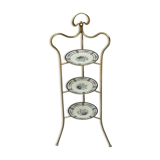 Stand de fruits ou de gâteaux en laiton Art Nouveau