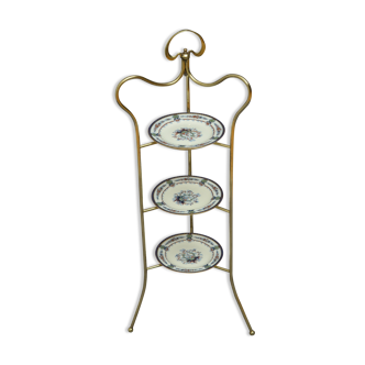 Art Nouveau Brass Fruit or Cake Stand