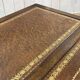English mahogany pedestal desk with leather top from the 1950s
